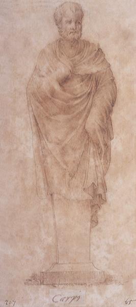 Terme d'homme drapé, Girolamo Da Carpi, 2e quart 16e siècle, 3e quart 16e siècle