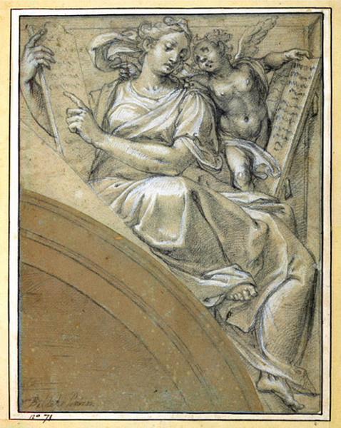 Sibylle assise sur une voussure_0