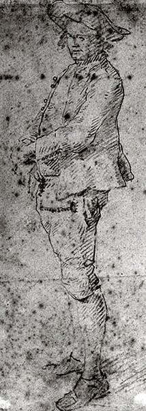Paysan debout (recto) ; Homme (recto) ; Trois études (verso)_0