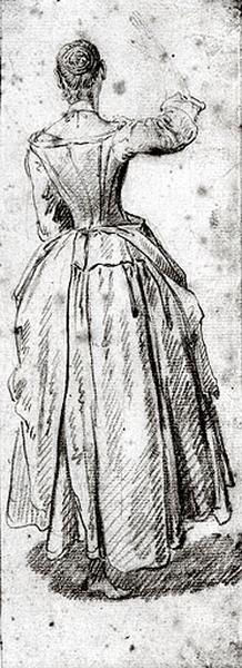 Femme debout vue de dos_0
