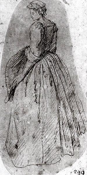 Soubrette debout, Pierre Angillis, 1ère moitié 18e siècle