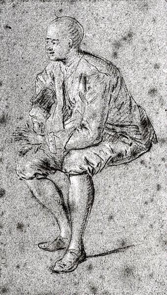 Homme assis de profil à gauche_0
