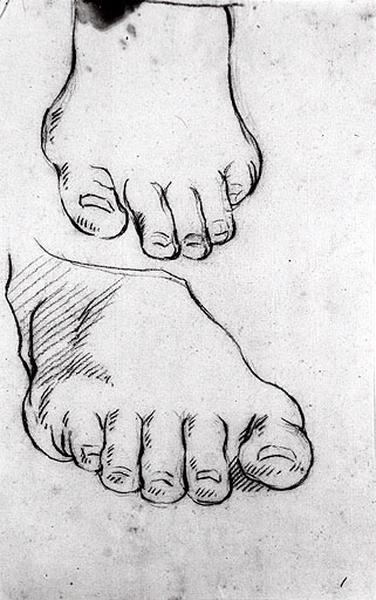 Etude de deux pieds, Raphaël, 18e siècle