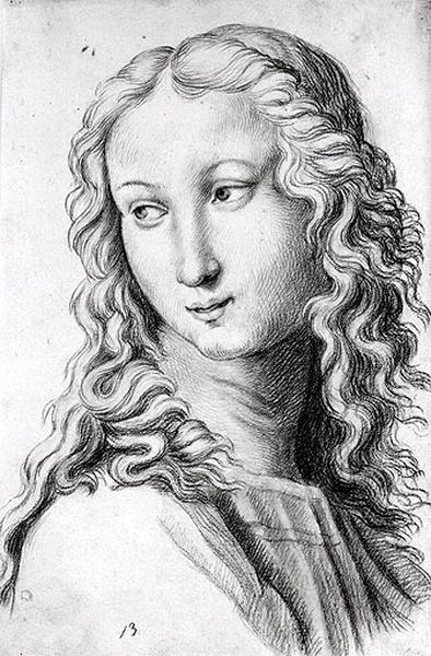 Etude d'un visage de jeune homme, Raphaël, 2e moitié 17e siècle, 1er quart 18e siècle