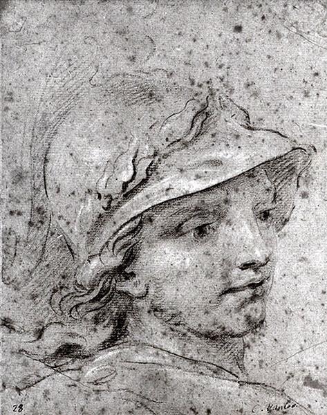 Tête casquée (recto) ; Croquis (verso), Charles André Van Loo, 2e quart 18e siècle, 3e quart 18e siècle