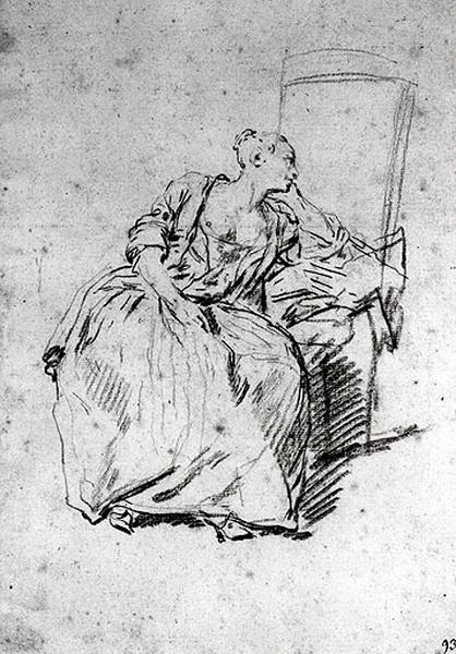Femme assise dans un fauteuil_0