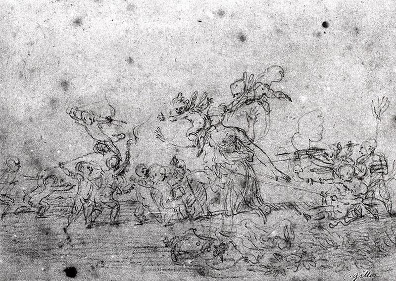 La Fortune ; Composition allégorique, Claude Gillot, 4e quart 17e siècle, 1er quart 18e siècle