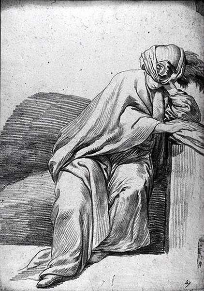 Femme assise enturbannée, René Michel Slodtz, 18e siècle