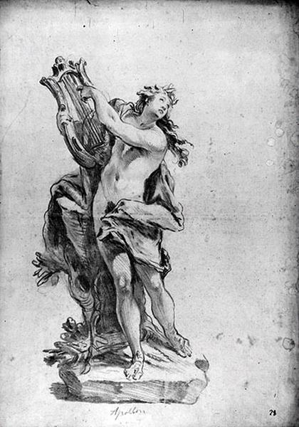 Apollon, René Michel Slodtz, 18e siècle