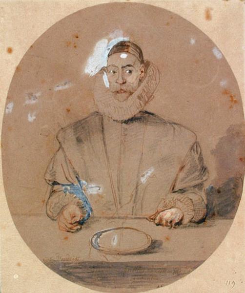 Homme à table, Antoon van Dyck, 17e siècle
