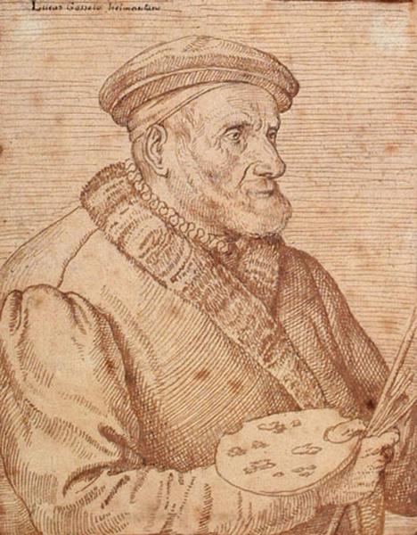 Portrait d'artiste, Lucas Gassel, 1ère moitié 16e siècle