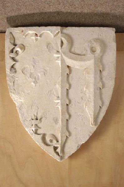 Ecu aux armes de Jean de Berry et de Jeanne de Boulogne
