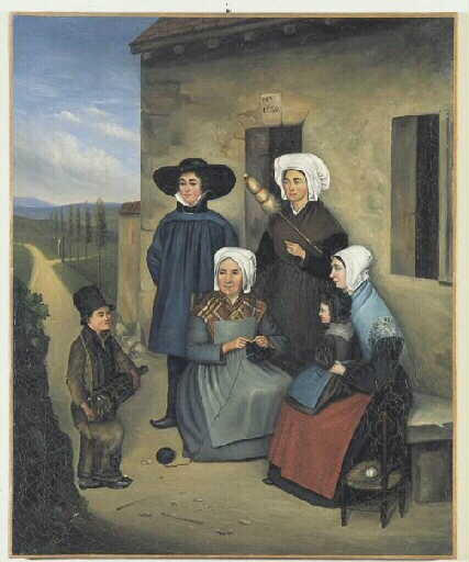 Jeune vielleur savoyard jouant devant une famille berrichonne (1840)_0