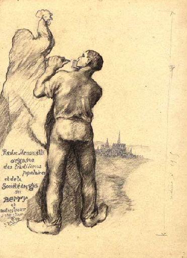Projet de frontispice (Titre factice), Jean Eugène Baffier, 4e quart 19e siècle, 1er quart 20e siècle
