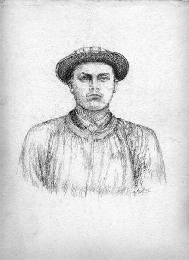 Portrait d'homme jeune (Titre factice), Jean Eugène Baffier, 4e quart 19e siècle, 1er quart 20e siècle