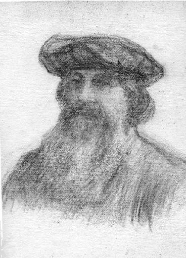 Portrait d'homme barbu en buste (Titre factice), Jean Eugène Baffier, 4e quart 19e siècle, 1er quart 20e siècle