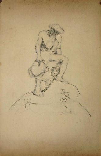Statue d'homme de 3/4 (Titre factice)_0
