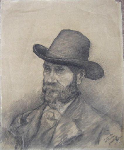 Portrait d'homme barbu (Titre factice), Jean Eugène Baffier, 4e quart 19e siècle, 1er quart 20e siècle