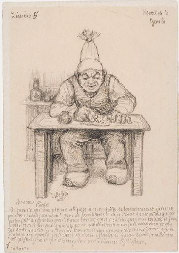 Lettres d'un vieux païsan berrichon ; Homme assis de face (Titre factice Première vignette.) ; Homme marchant à droite (Titre factice Deuxième vignette.) ; Truie (Titre factice Troisième vignette.)_0