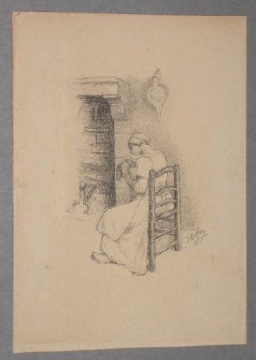 Femme assise sur une chaise (Titre factice)_0