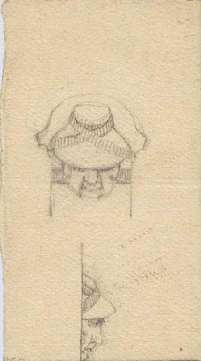 Tête de femme coiffée d'un chapeau de paille (Titre factice), Jean Eugène Baffier, 4e quart 19e siècle, 1er quart 20e siècle