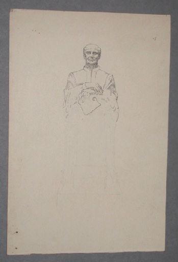 Etude pour un monument à Nicolas Rolin (Titre factice), Jean Eugène Baffier, 4e quart 19e siècle, 1er quart 20e siècle