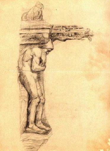 Homme en posture d'atlante (Titre factice)_0