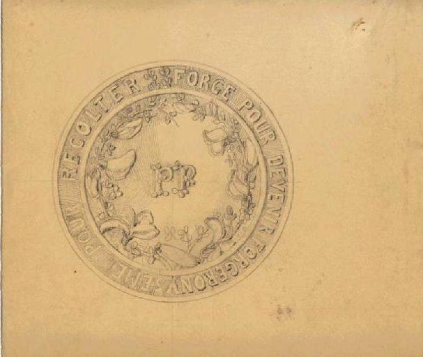 Projet de médaillon (Titre factice), Jean Eugène Baffier, 4e quart 19e siècle, 1er quart 20e siècle