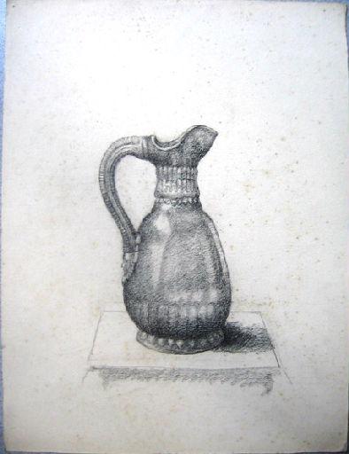 Etude pour un pichet décoré (Titre factice), Jean Eugène Baffier, 4e quart 19e siècle, 1er quart 20e siècle