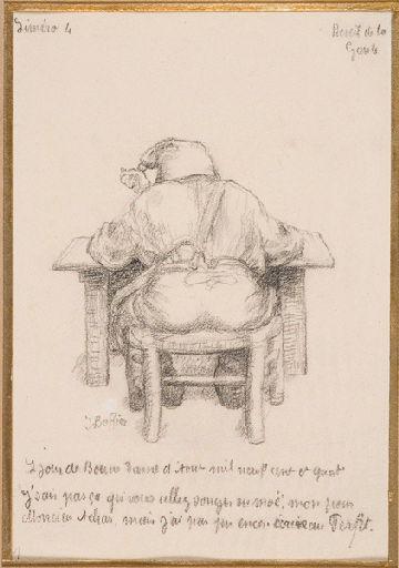 Lettres d'un vieux païsan berrichon ; Homme assis de profil (Titre factice Première vignette) ; Homme marchant avec truie (Titre factice Deuxième vignette ) ; Homme assis de dos (Titre factice Troisième vignette) ; Homme debout de profil (Titre factice Quatrième vignette)_2