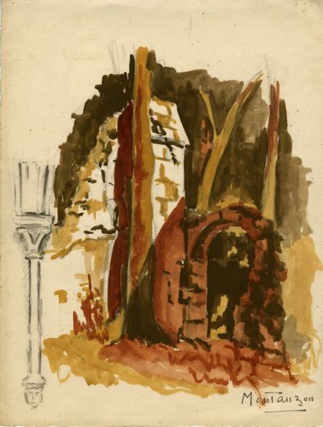 Ruines de la chapelle de l'abbaye de Beauvoir à Marmagne_0