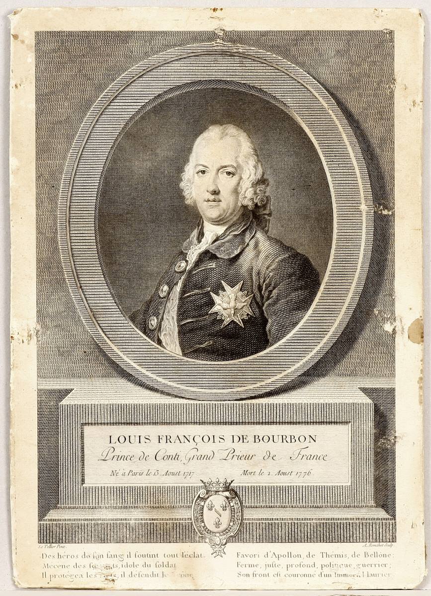 Portrait de Louis François De Bourbon, Le Tellier, 18e siècle