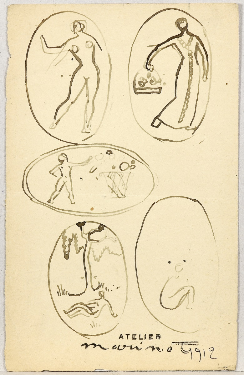 Etude en médaillon, Maurice Marinot, 1912