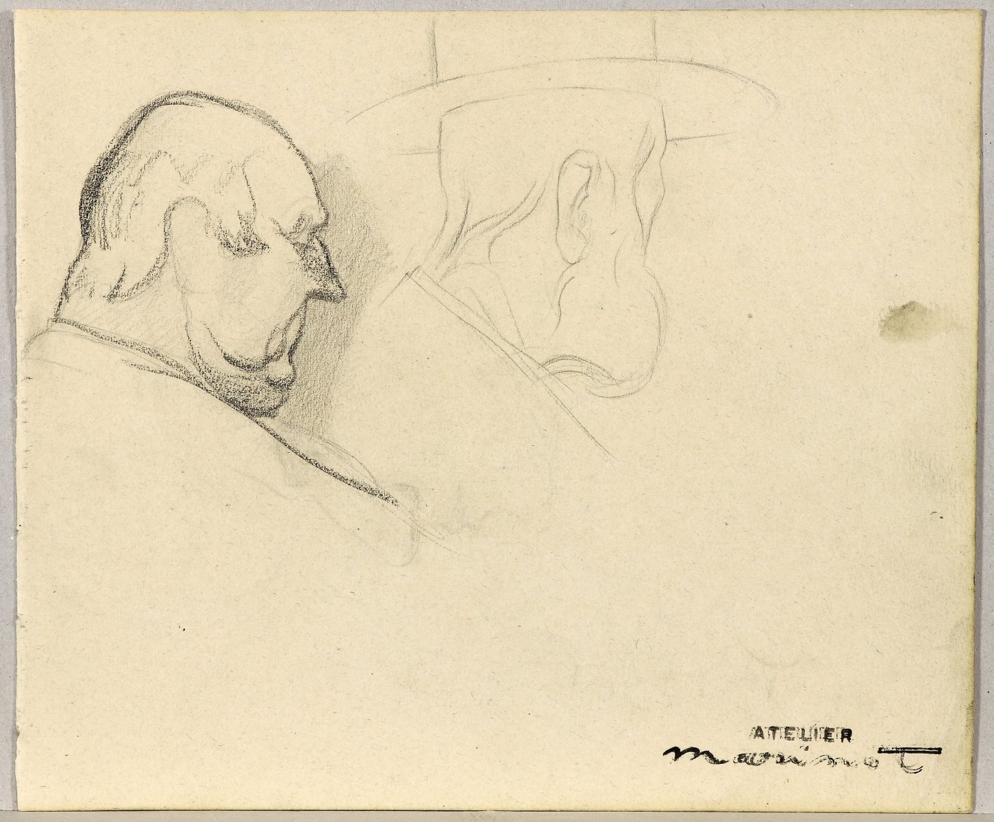 Étude de tête d'homme, Maurice Marinot, 1899