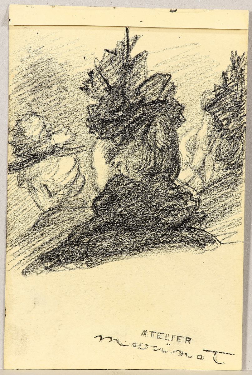 Têtes de femmes de dos, Maurice Marinot, 1900