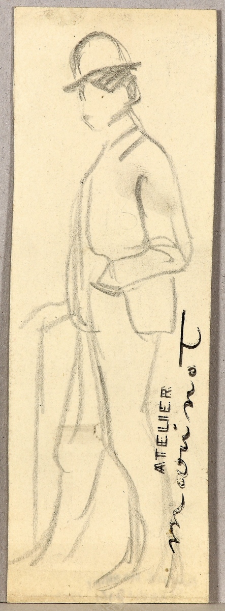 Homme marchant et femmes assises, Maurice Marinot, 1902
