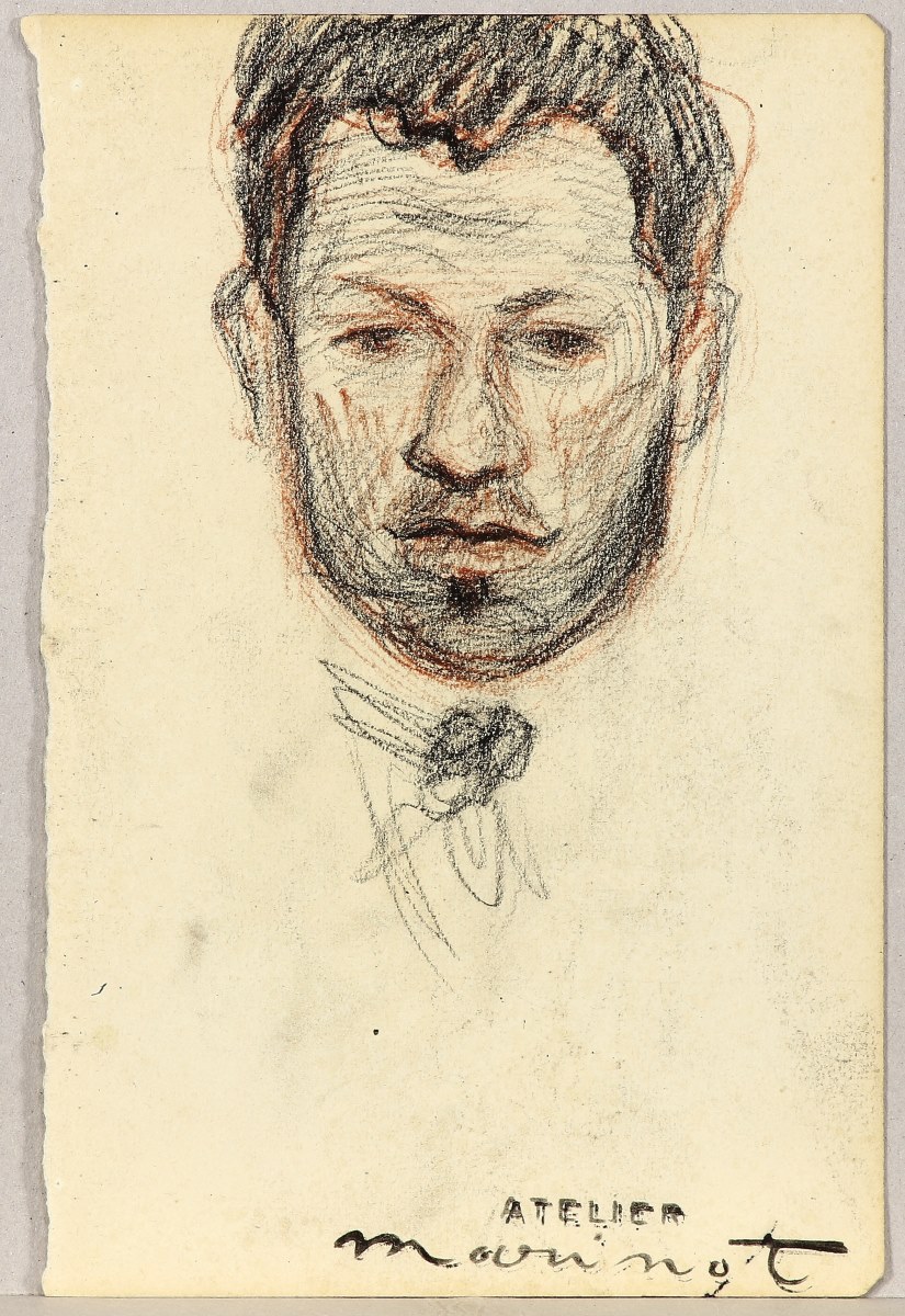 Tête d'homme de face, Maurice Marinot, 1903