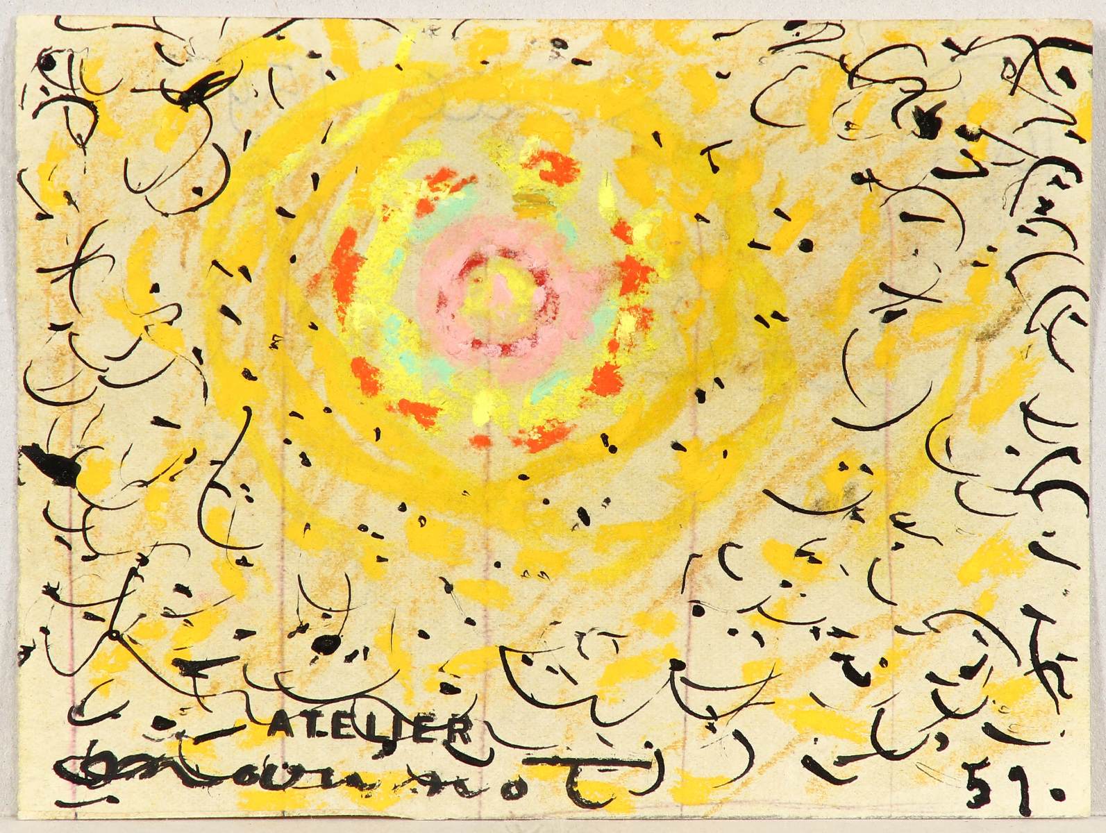 Etude de soleil, Maurice Marinot, 1959