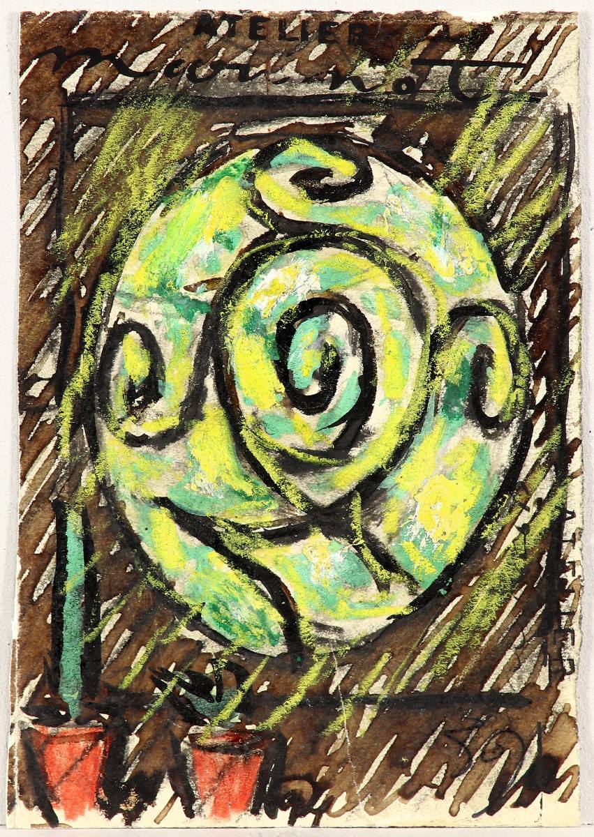 Etude de l'oeil de Boeuf du sous-sol, Maurice Marinot, 1959