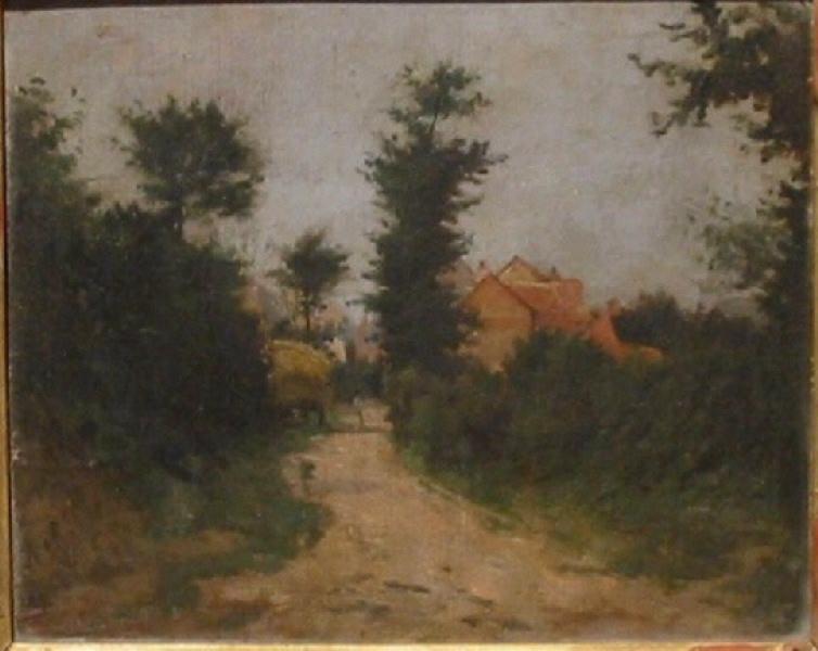 Entrée de village ; Dans les haies, Albert Aublet, 1874