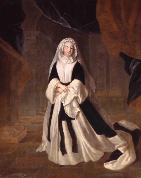Portrait de la duchesse de Bourbon-Condé en deuil blanc_0