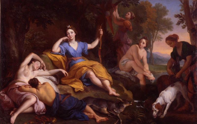 Diane et ses compagnes se reposant après la chasse, Louis Boullogne, 1707