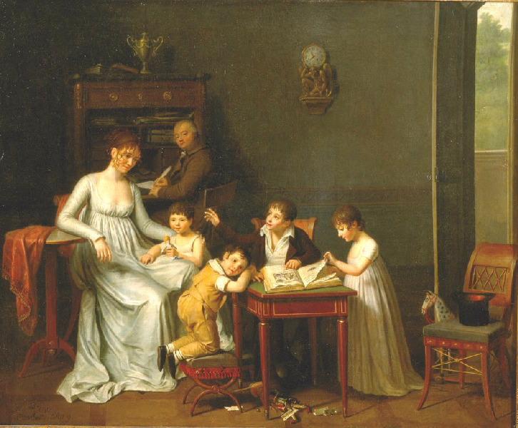 Portrait de famille, Joseph Marcellin Combette, 1801