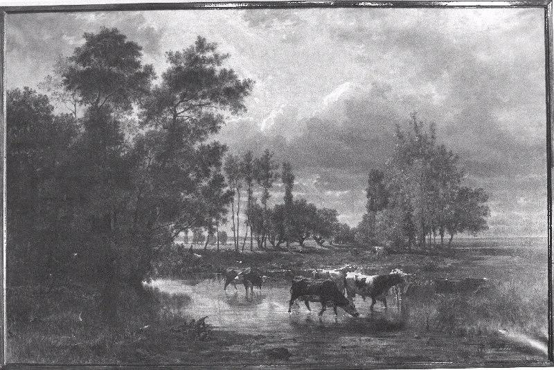 Gué aux environs de Montoire, Charles Busson, 1857