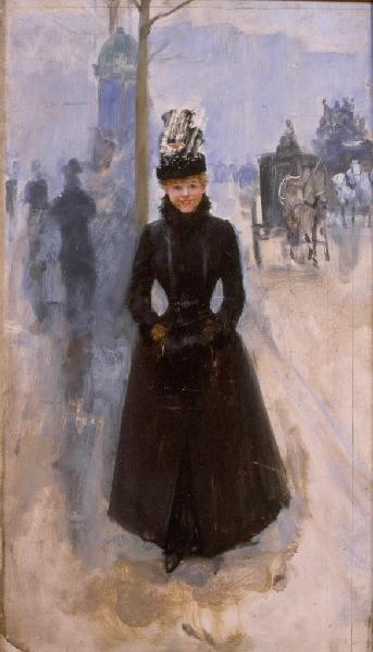 Parisienne : le boulevard, Jean Béraud, 4e quart 19e siècle