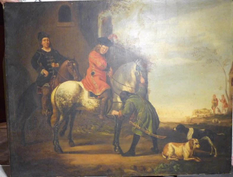 Le Départ pour la promenade à cheval, John-Lewis Brown, 2e quart 19e siècle