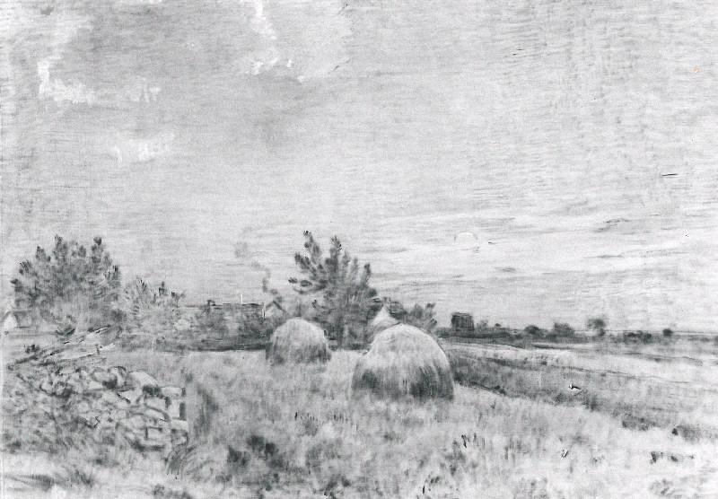Plaine de Recloses, lever de lune, Jean-Charles Cazin, 2e moitié 19e siècle