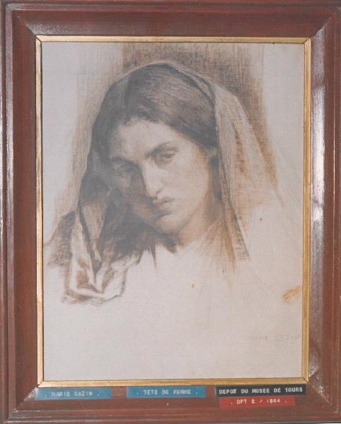 Tête de femme, Marie Cazin, 4e quart 19e siècle