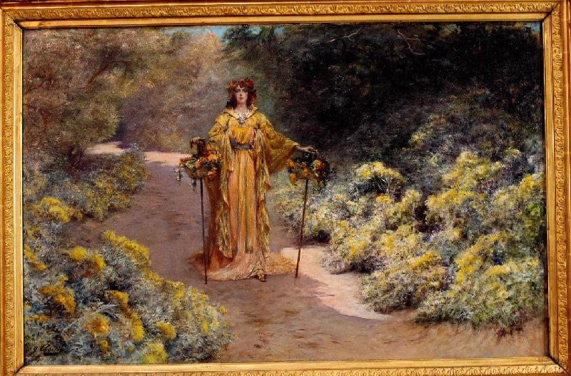 Sarah Bernhardt dans son jardin de Belle-Ile, Georges Clairin, 4e quart 19e siècle