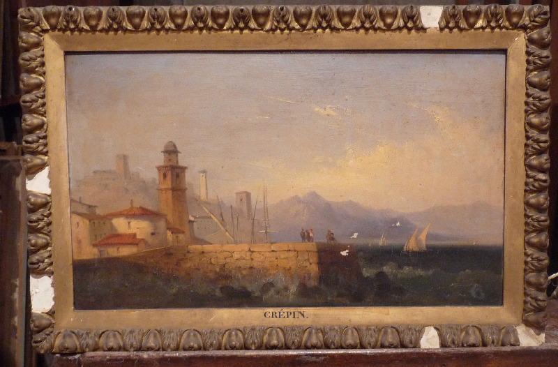 Un port italien, Louis-Philippe Crépin, 1ère moitié 19e siècle